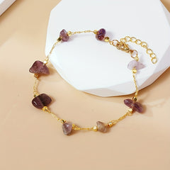 Colorful Natural Stone Beaded Bracelet for Girls
