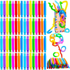 20pcs Pop Tube Fidget Toys & Party Supplies for Stress Relief Puzzle Learning