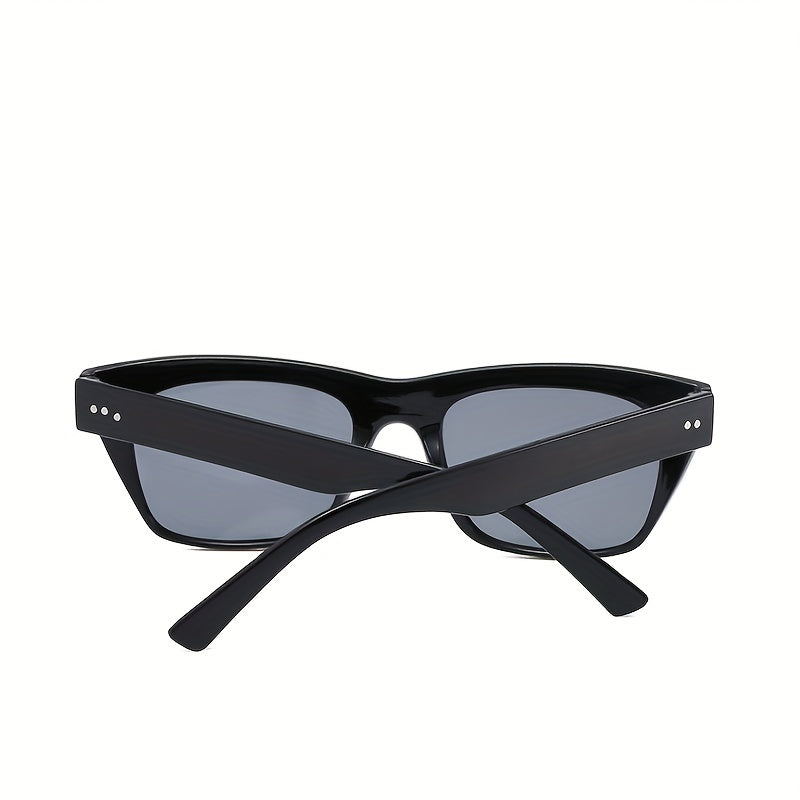 Y2K Square Sunglasses Punk Rivet Anti Glare Glasses UV400