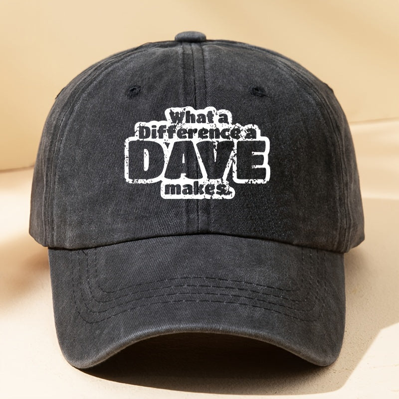 DAVE Letter Print Baseball Cap Sun Hat Trucker Hat