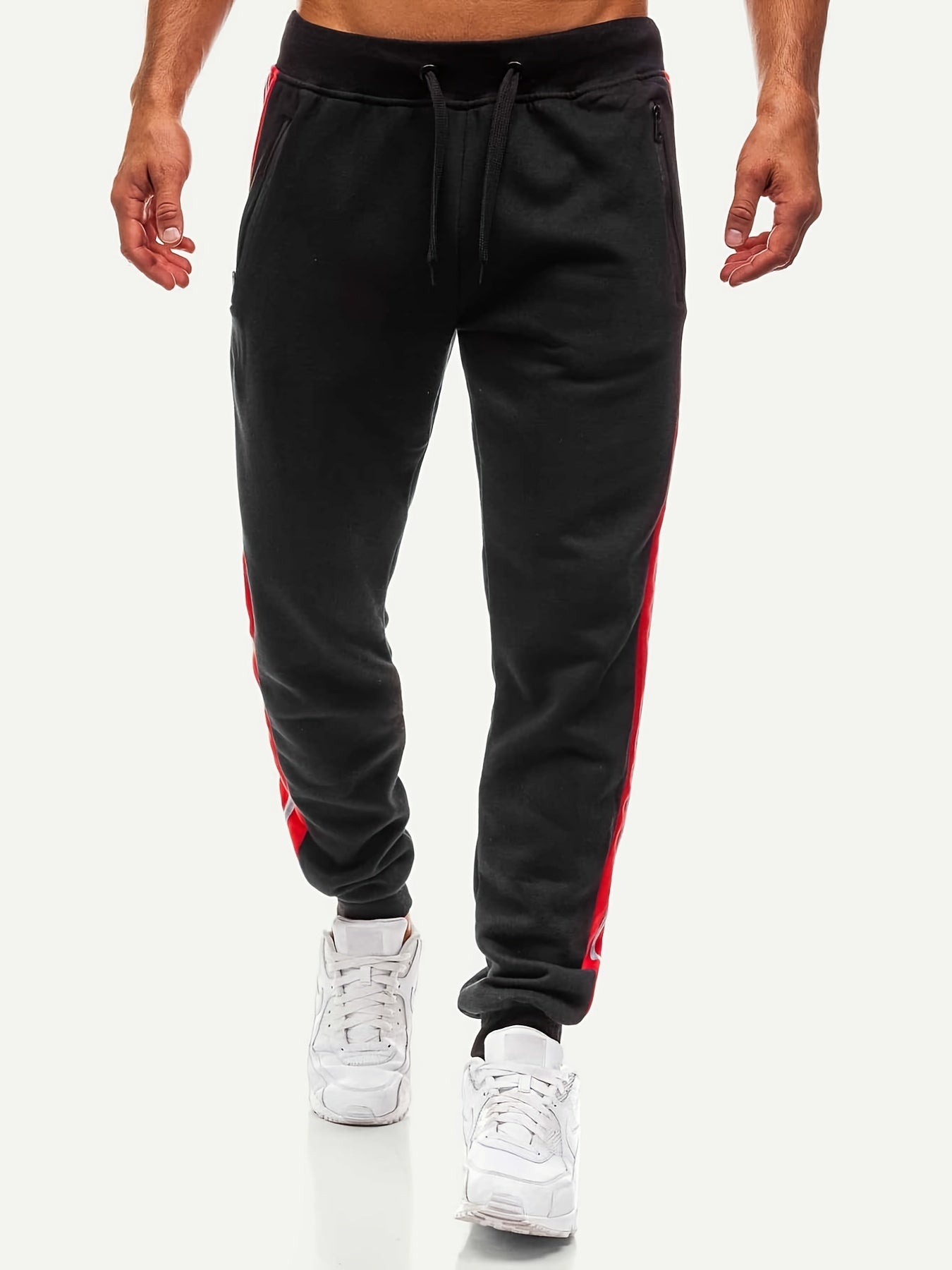 Athletic Joggers Men s Casual Zipper Pocket Slightly Stretch Joggers