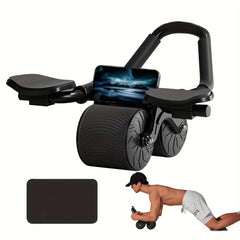 Auto Rebound Fitness Roller Wheel Abdominal Exercise with Elbow Pads