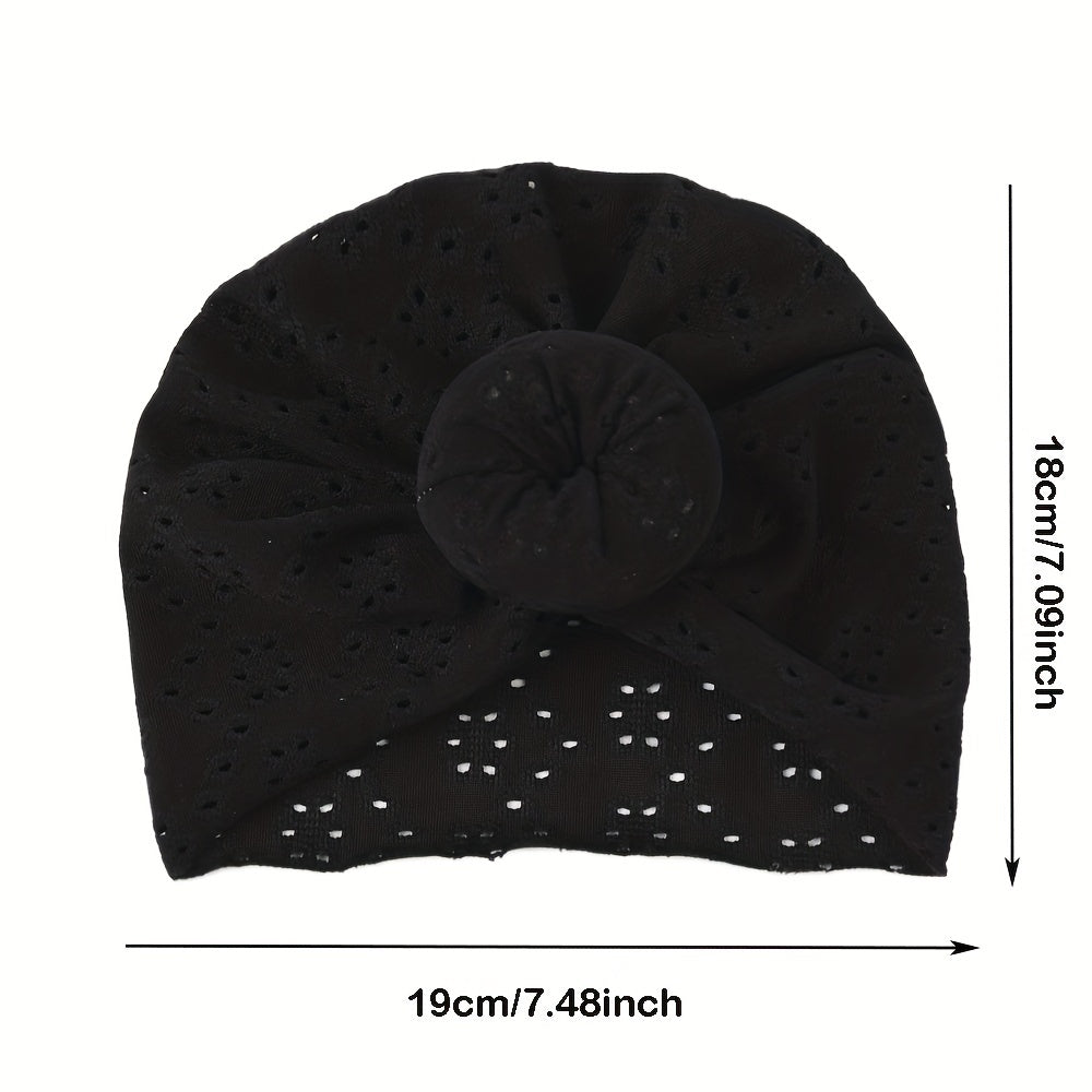Baby Donut Hat Solid Hole Baby Tire Hat Breathable Head Wrap Hat