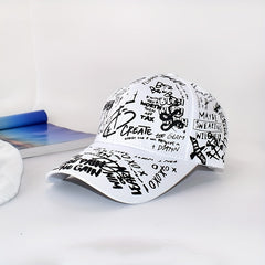 Graffiti Print Couple Baseball Cap Hip Hop Sports Hat Unisex Casual