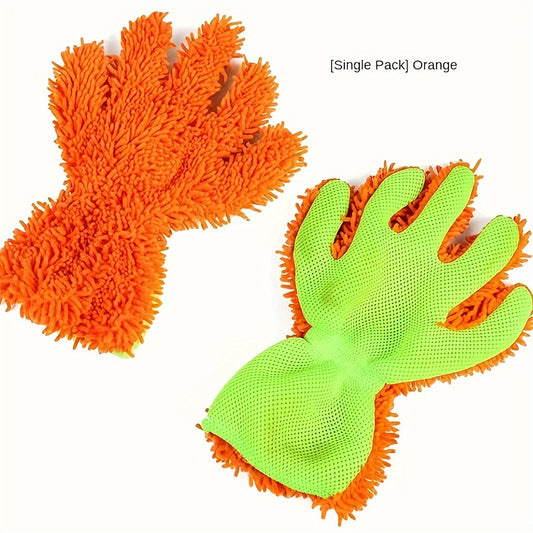 Soft Microfiber Car Cleaning Gloves for Washing and Drying -1pc