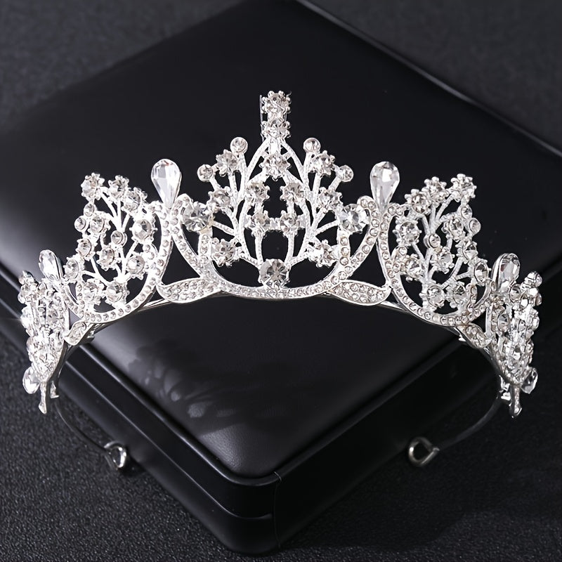 Golden Vintage Queen Crown For Wedding Brides