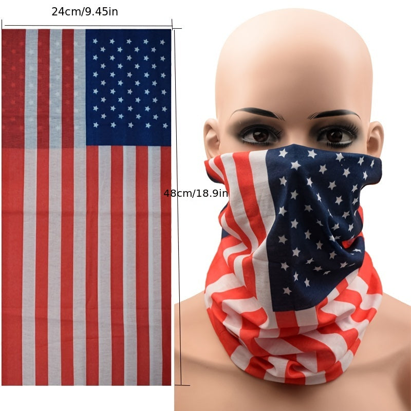 American Flag Turban Hip Hop Riding Mask Unisex Sunscreen Bandana