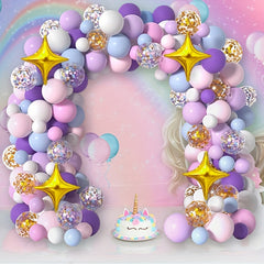 114pcs Unicorn Balloon Garland Kit Birthday Party Decorations