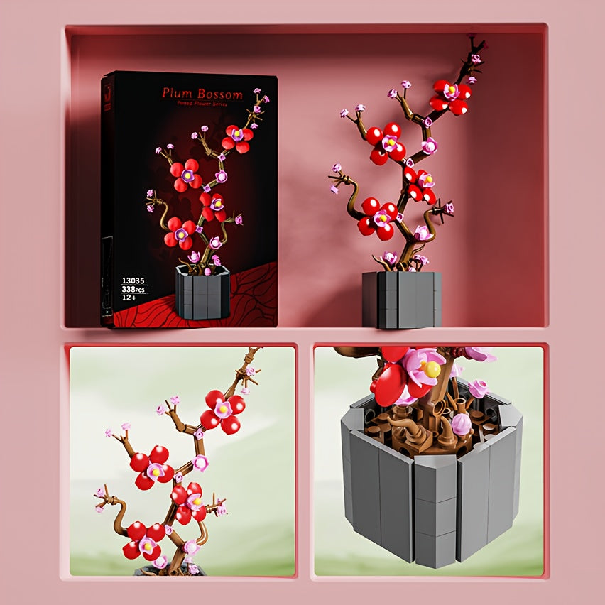 Flower Pot Building Blocks with Vase - Home Decor for Adult Female