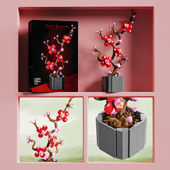Flower Pot Building Blocks with Vase - Home Decor for Adult Female