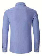 Men's Casual Button Up Long Sleeve Cotton Shirt