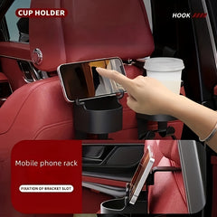 Car Seat Back Cup Holder with Storage Hook