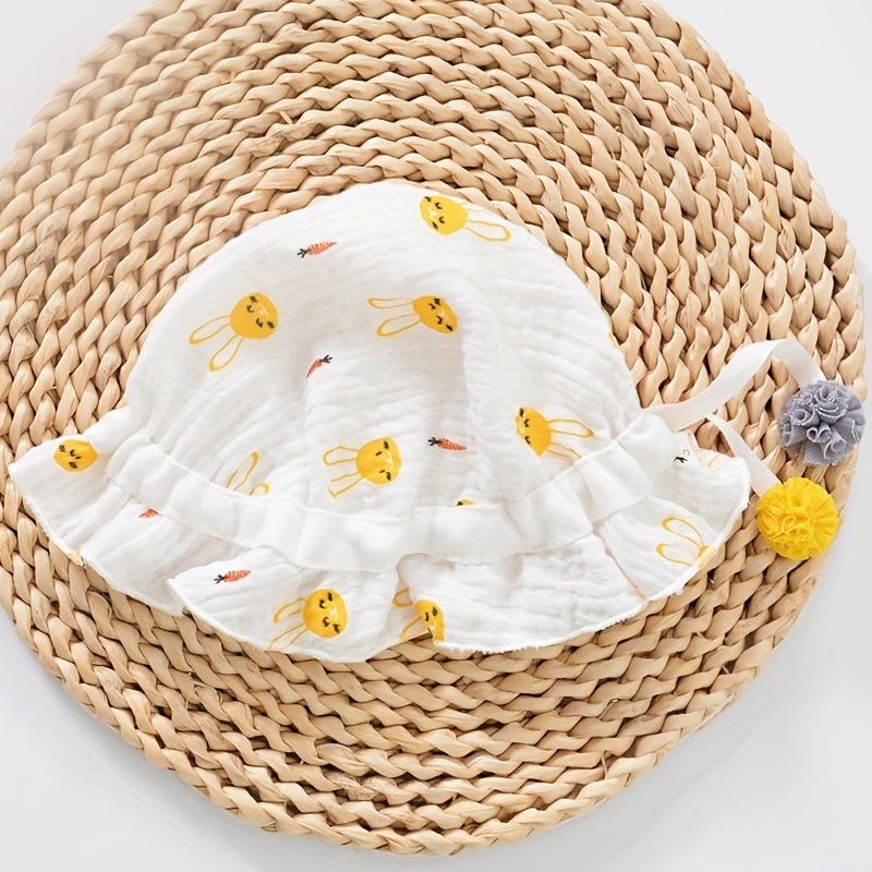 Baby Sunshade Cotton Gauze Fisherman Hat for Spring and Autumn