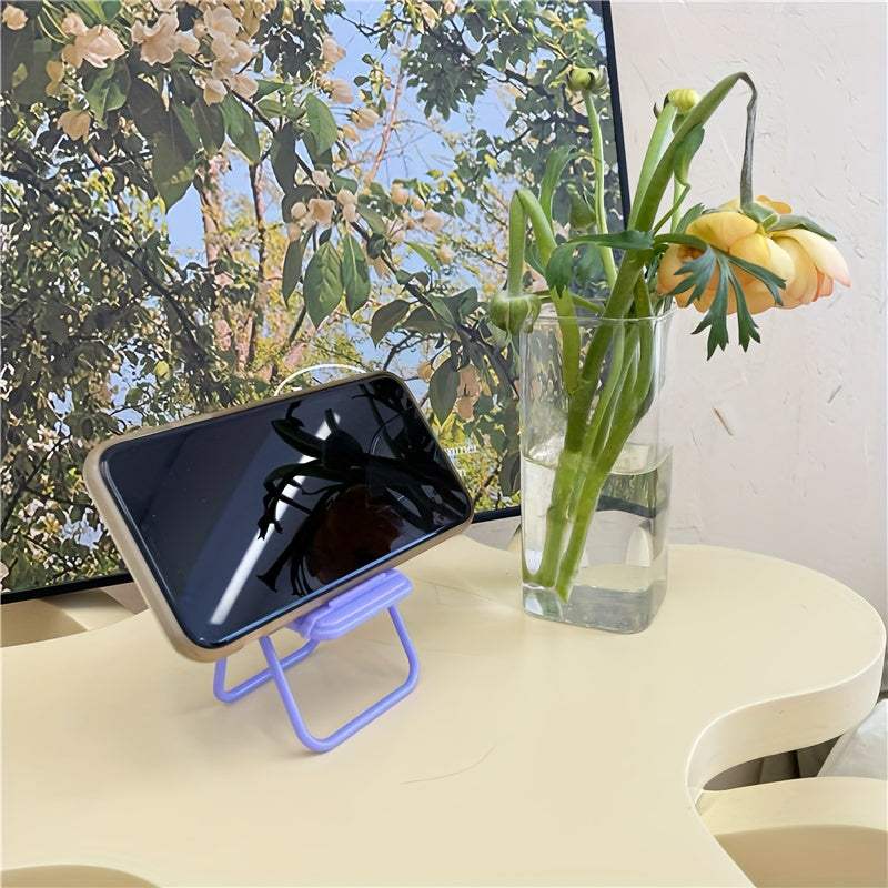 Mini Phone Stand Cute Cartoon Folding Chair Shape Table Phone Bracket