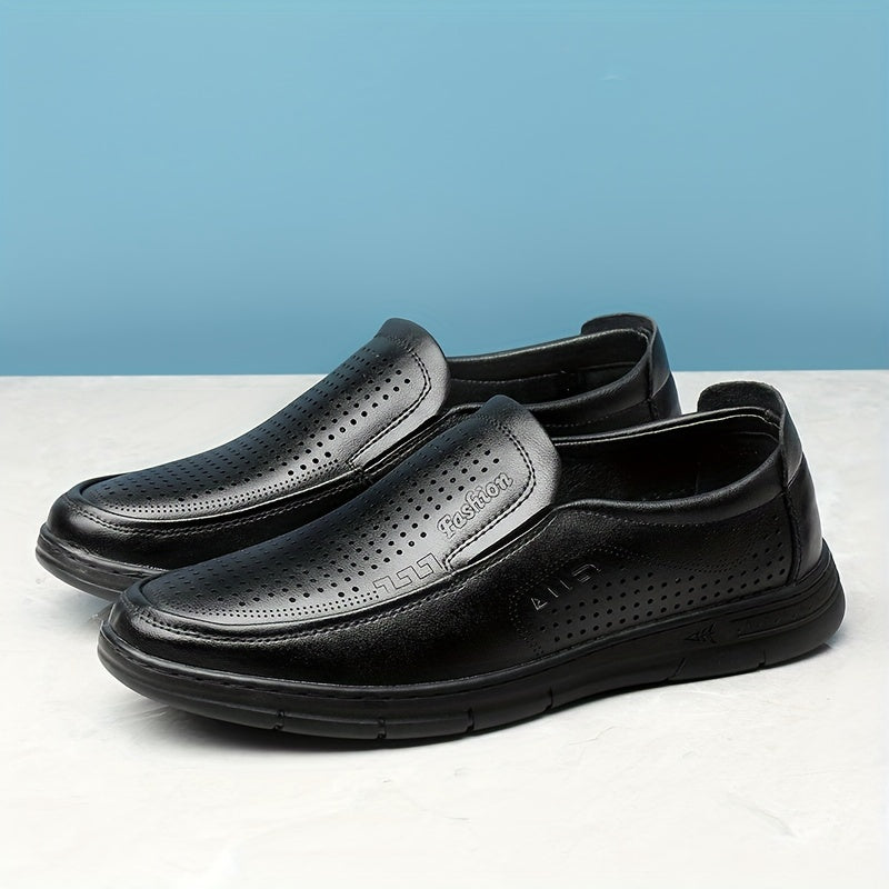 Men's Leather Dress Loafer Shoes Comfy Slip-On Shoes