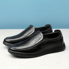 Men's Leather Dress Loafer Shoes Comfy Slip-On Shoes