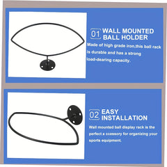 Wall Mounted Football & Rugby Rack for Home Gym Storage
