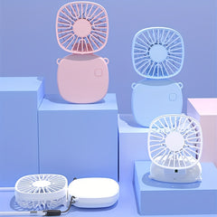 Square Folding Fan Portable Fan Handheld USB Rechargeable Fan