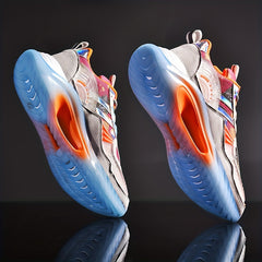 Men's Athletic Lace-Up Sneakers Glow-In-The-Dark
