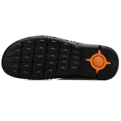 Men's Solid Hiking Boots Non Slip Zipper Casual Durable Shoes