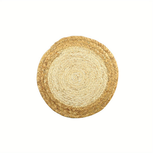4pc Wheat Straw Placemats & Coasters Set Water Gourd Corn Decor Home Decor