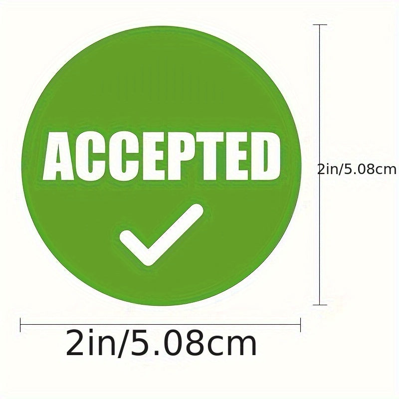 500pcs Acceptance Stickers for Inventory Control