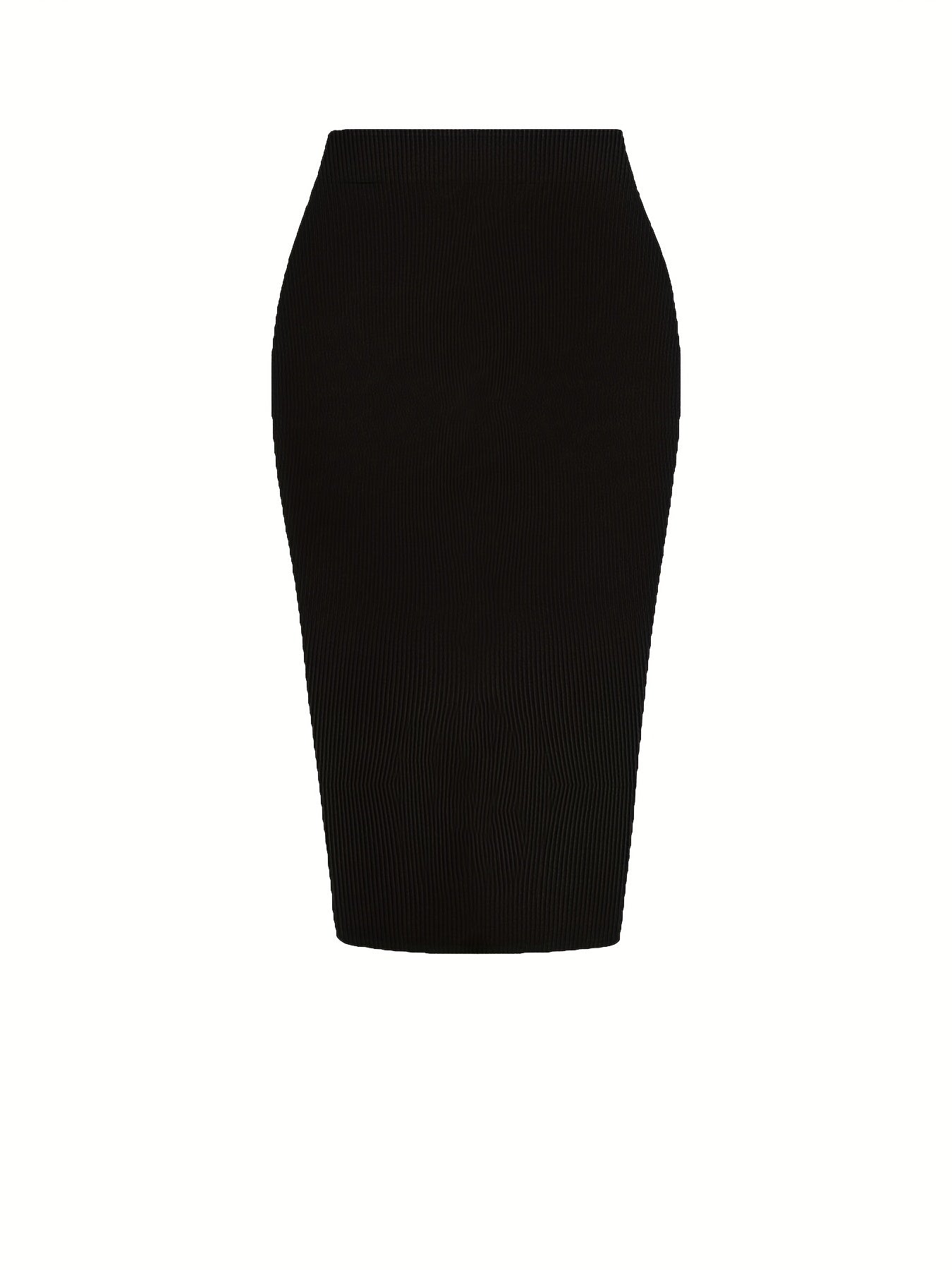 Ruched Split Skirt Bodycon Stretchy Casual Skirt