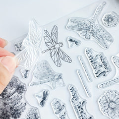 Dragonfly Birthday Transparent Silicone Seal for Card Making & DIY Decoration