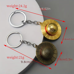 Anime Keychain Cosplay Unisex Keyrings Straw Hat Pendant Alloy Key Chains