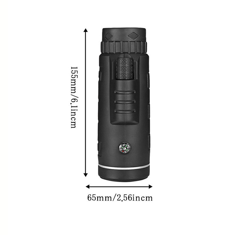 HD Monocular Telescope 10x Zoom 42mm Lens Smartphone Clip Tripod Stand