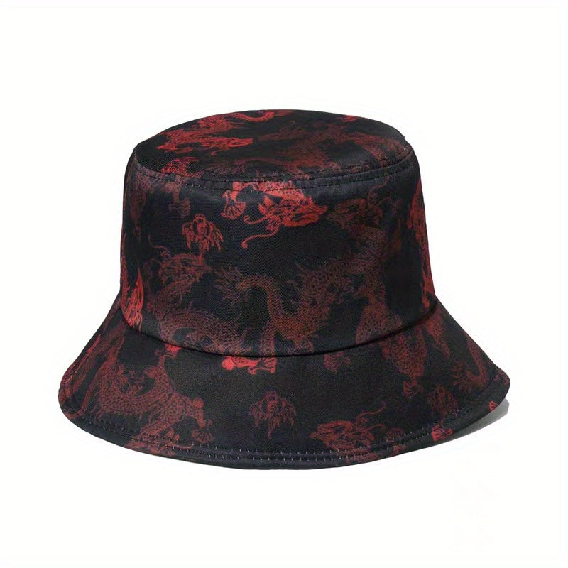 Men's Street Print Sunshade Bucket Hat Fisherman Hat