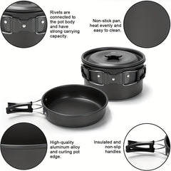 Aluminum Cooking Set with Storage Bag for Outdoor Camping