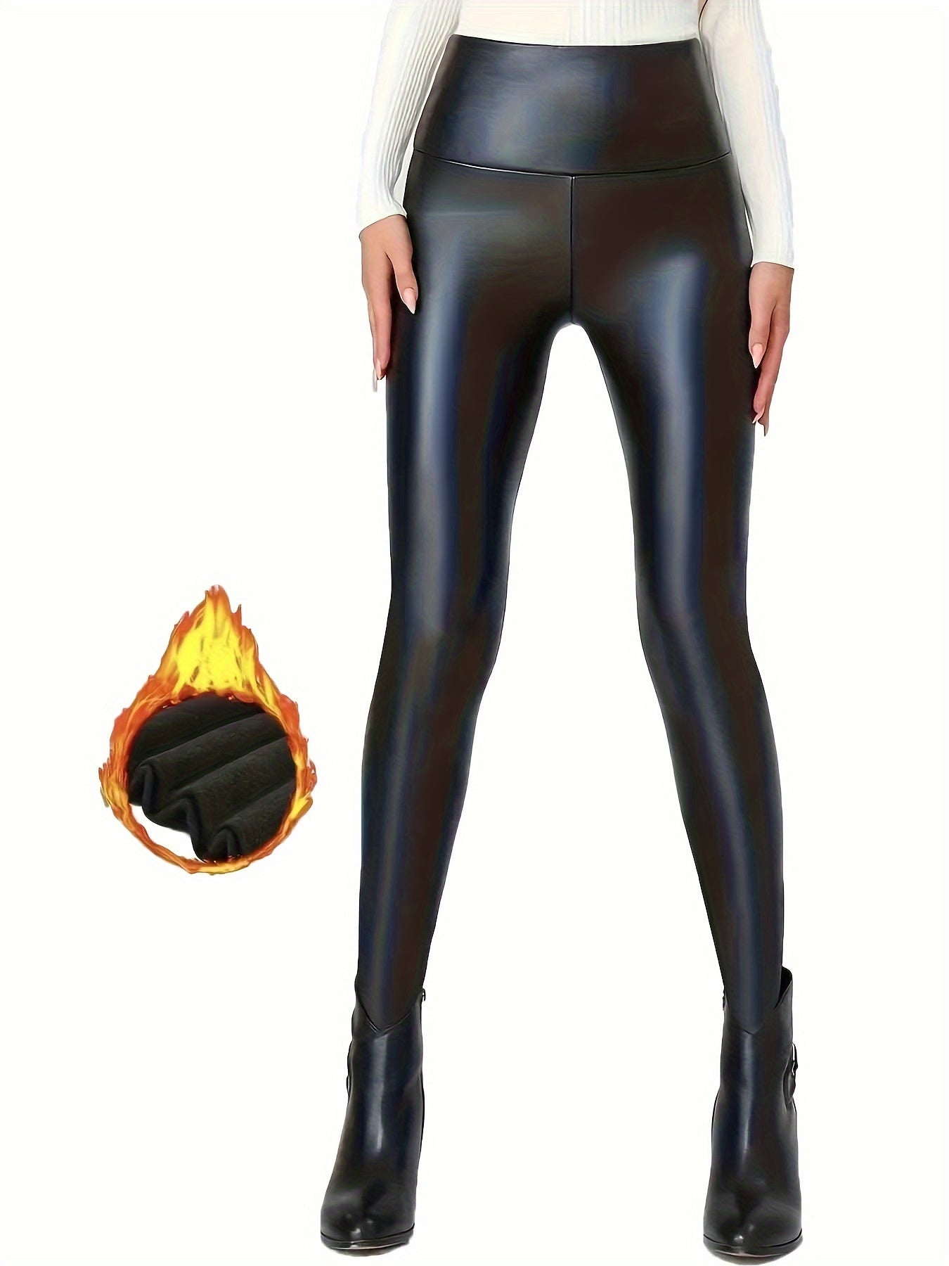 High Waist Fleece Liner Yoga Pants Stretch Leggings