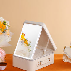 Portable Makeup Case with Mirror & Light