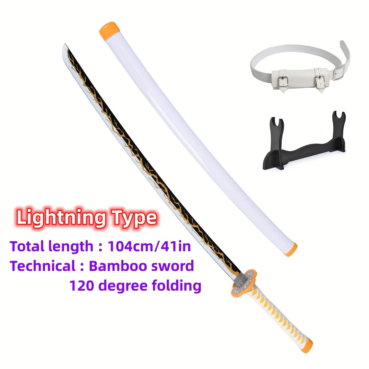 41inch Cosplay Magic Anime Sword Sword Stand And Belt Katana Samurai Sword