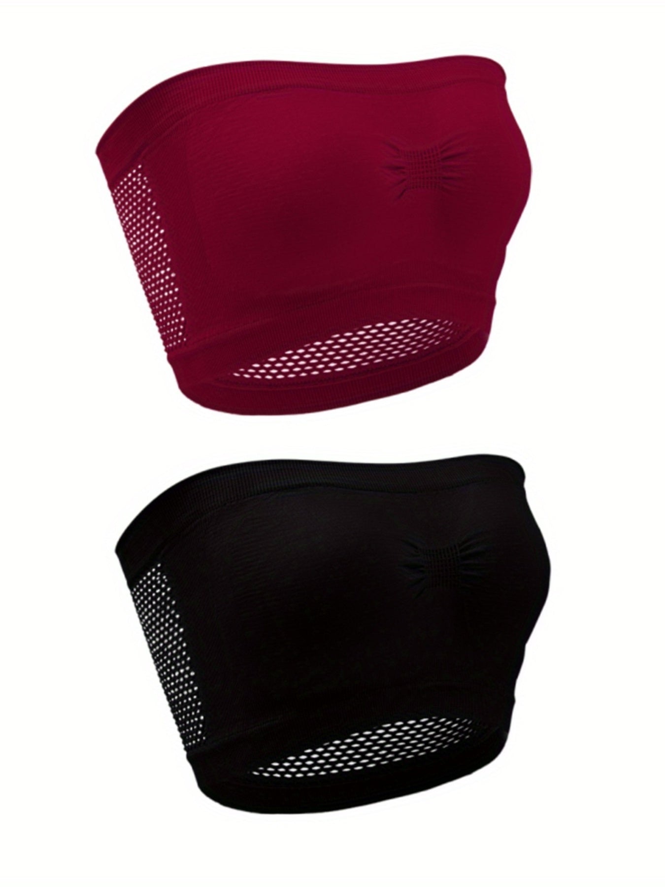 2 Pack Plus Size Women's Sexy Convertible Strapless Tube Bra Set