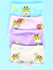 4pcs Princess Print Girls Panties Kids Cotton Boxer Briefs