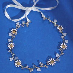 Flower Crystal Head Piece Hair Band Bridal Wedding Hair Accessories