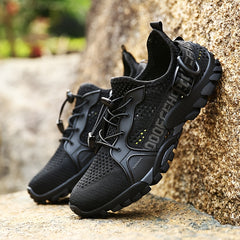Men's Hollow Out Drawstring Sneakers Barefoot Quick Dry Water Shoes