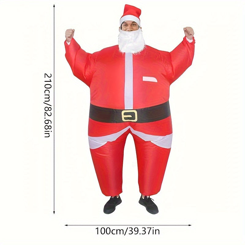 Inflatable Santa Riding Deer Costume Halloween Cosplay Party