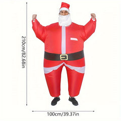 Inflatable Santa Riding Deer Costume Halloween Cosplay Party