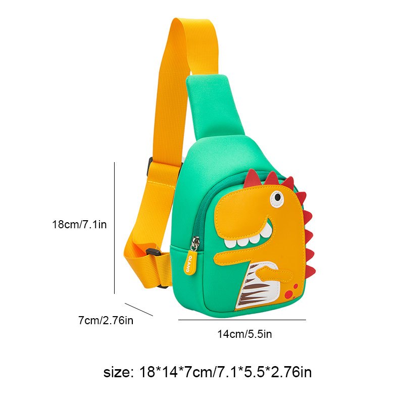 Unisex Kids 3D Dinosaur Crossbag Waterproof Large Capacity Sling Bag