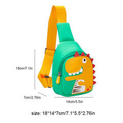 Unisex Kids 3D Dinosaur Crossbag Waterproof Large Capacity Sling Bag