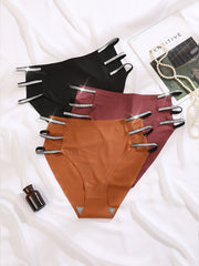 3 Pack Plus Size Naughty Panties Set Women's Plus Glitter Tape Cut Out Side