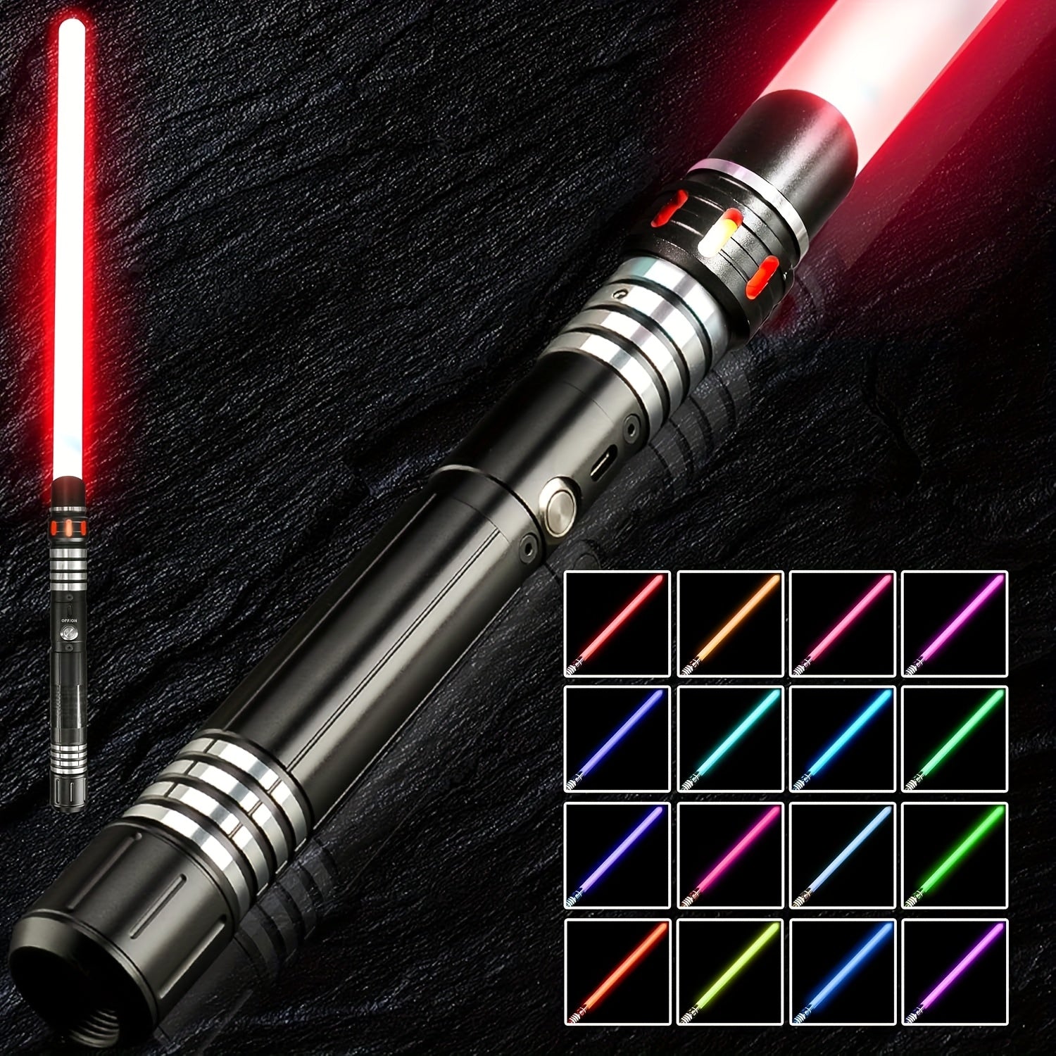 Gravity Sensing RGB Light Up Saber USB Rechargeable Sword