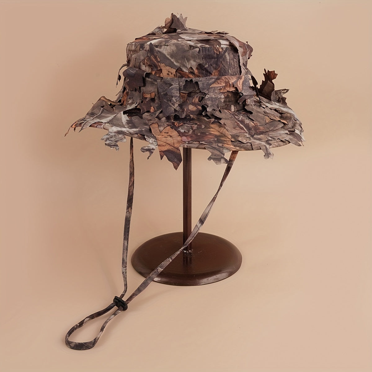 Summer Camouflage Hat Round Edge Tactical Fisherman Hat Leaves Funky Hat