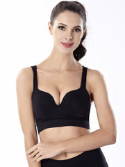 Seamless Sporty Push Up Bra Wireless Sports Bra For Running