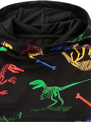 Colorful Dinosaur Boys Hoodie Spring Fall Sweatshirt