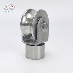 2pcs 304 Stainless Steel Sliding Gate Roller U Groove 16mm Universal Wheel