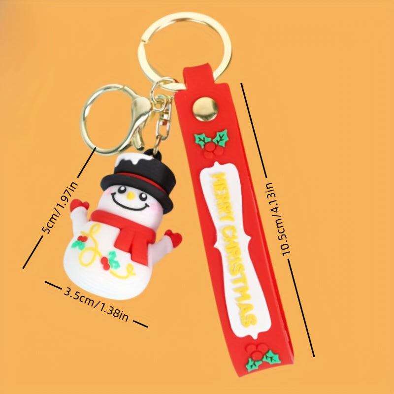 Santa Claus PVC Soft Keychain Hanging Holiday